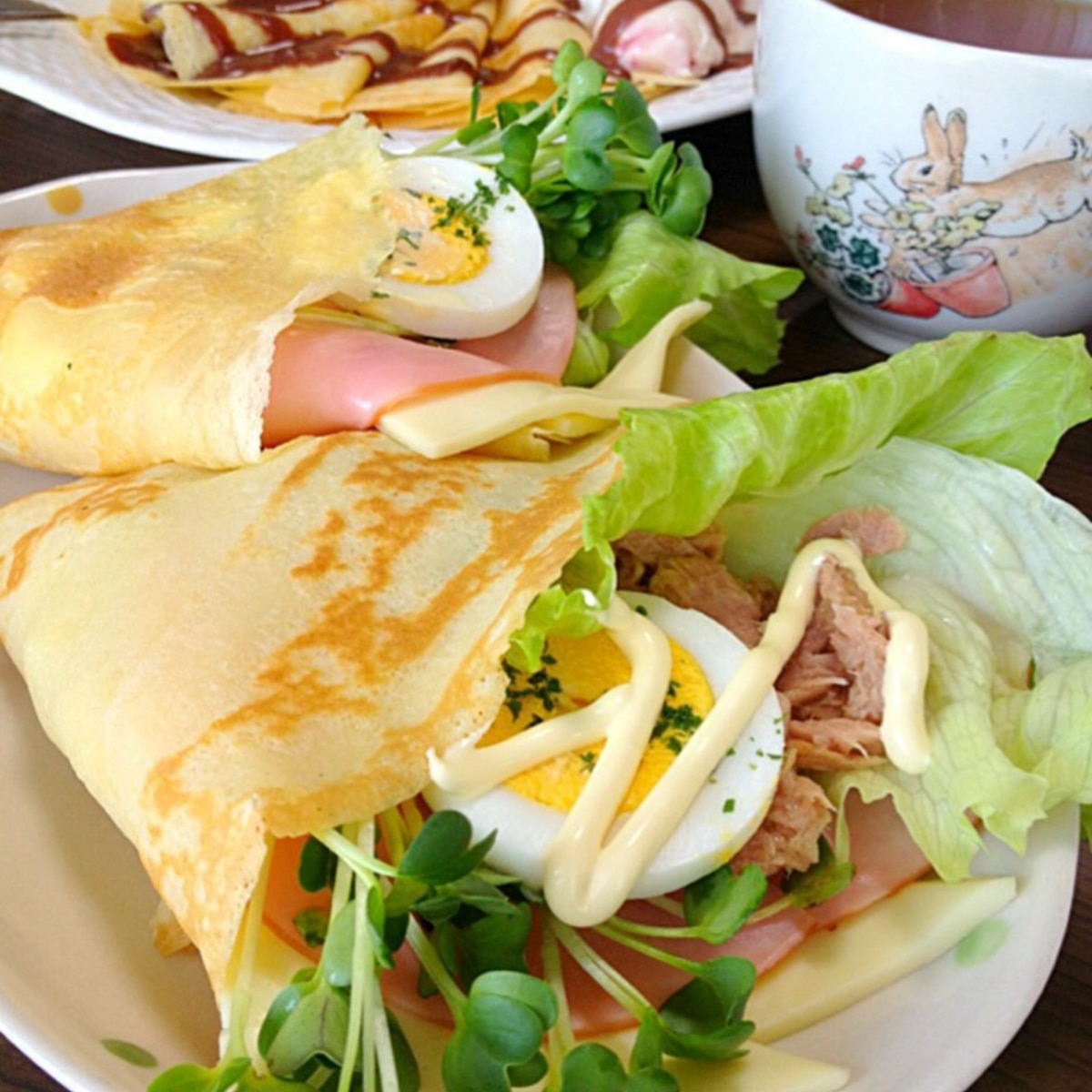 クレープです 優しく甘い生地でお好み具材をくるっ レシピ 作り方 By ゆんゆんゅん 楽天レシピ クレープです 優しく甘い生地でお好み具材をくるっ レシピ 作り方 By ゆんゆんゅん 楽天レシピ